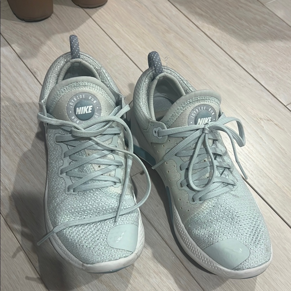 Nike Blue and White Sneakers with Cushioned Sole